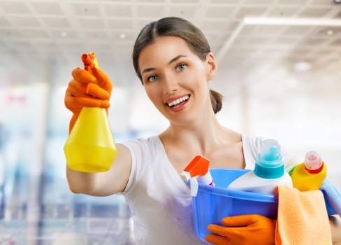 Commercial cleaning team working in a Streatham office environment