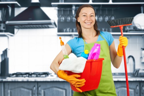 Local cleaners working in a Streatham flat with access considerations