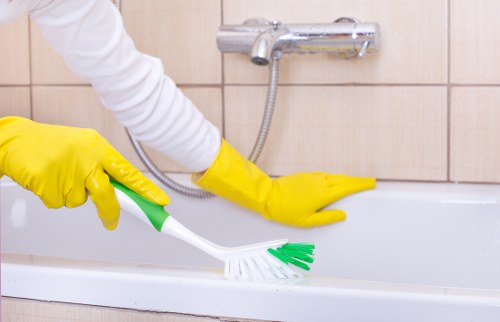 Professional cleaning of a lift lobby in a Streatham building