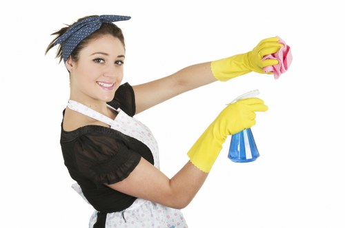 Deep cleaning commercial carpets in a Streatham workplace corridor